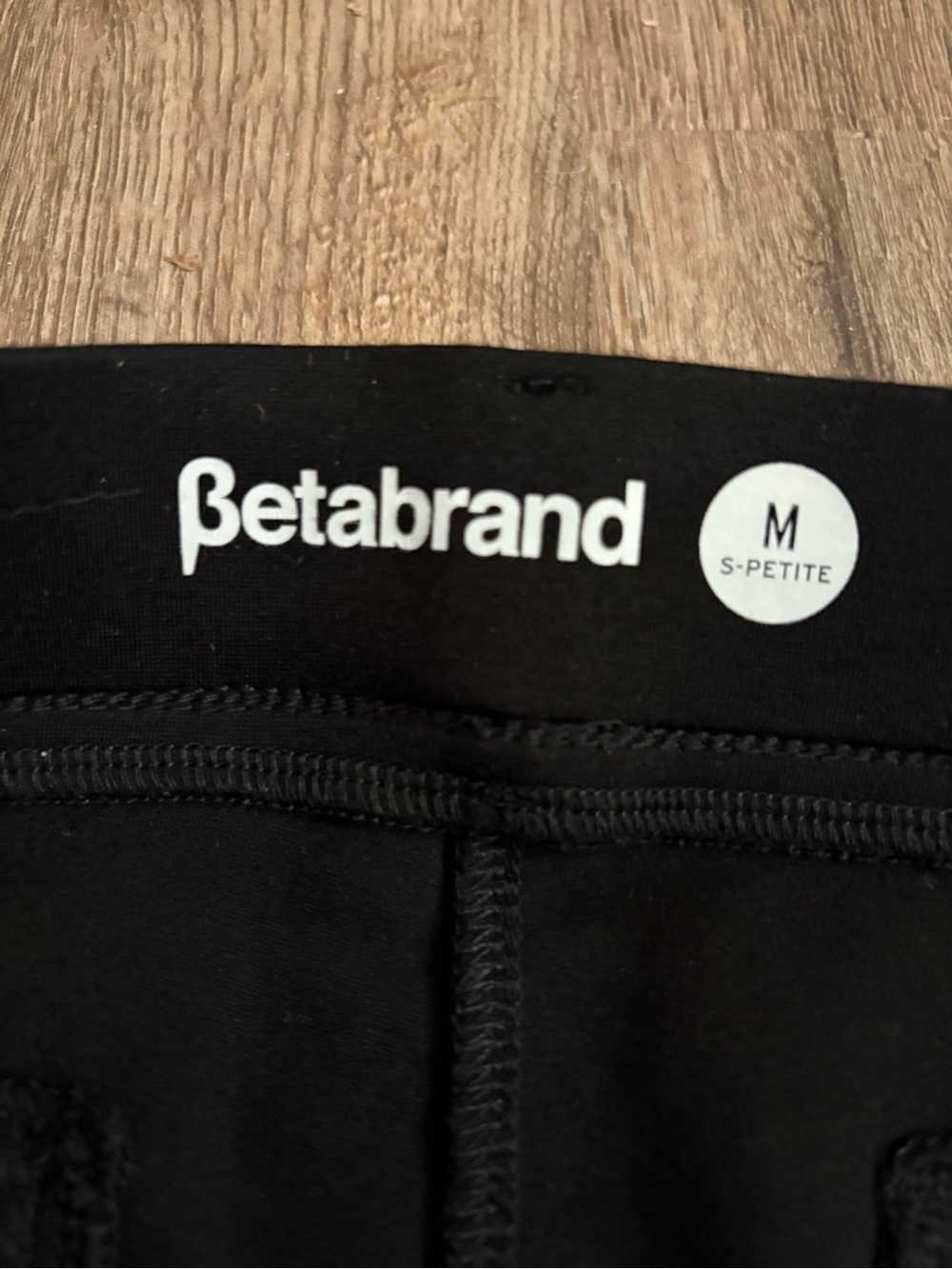 Betabrand Straight Leg Stretch Slacks Women’s M Petite Black Professional Office - Picture 2 of 4
